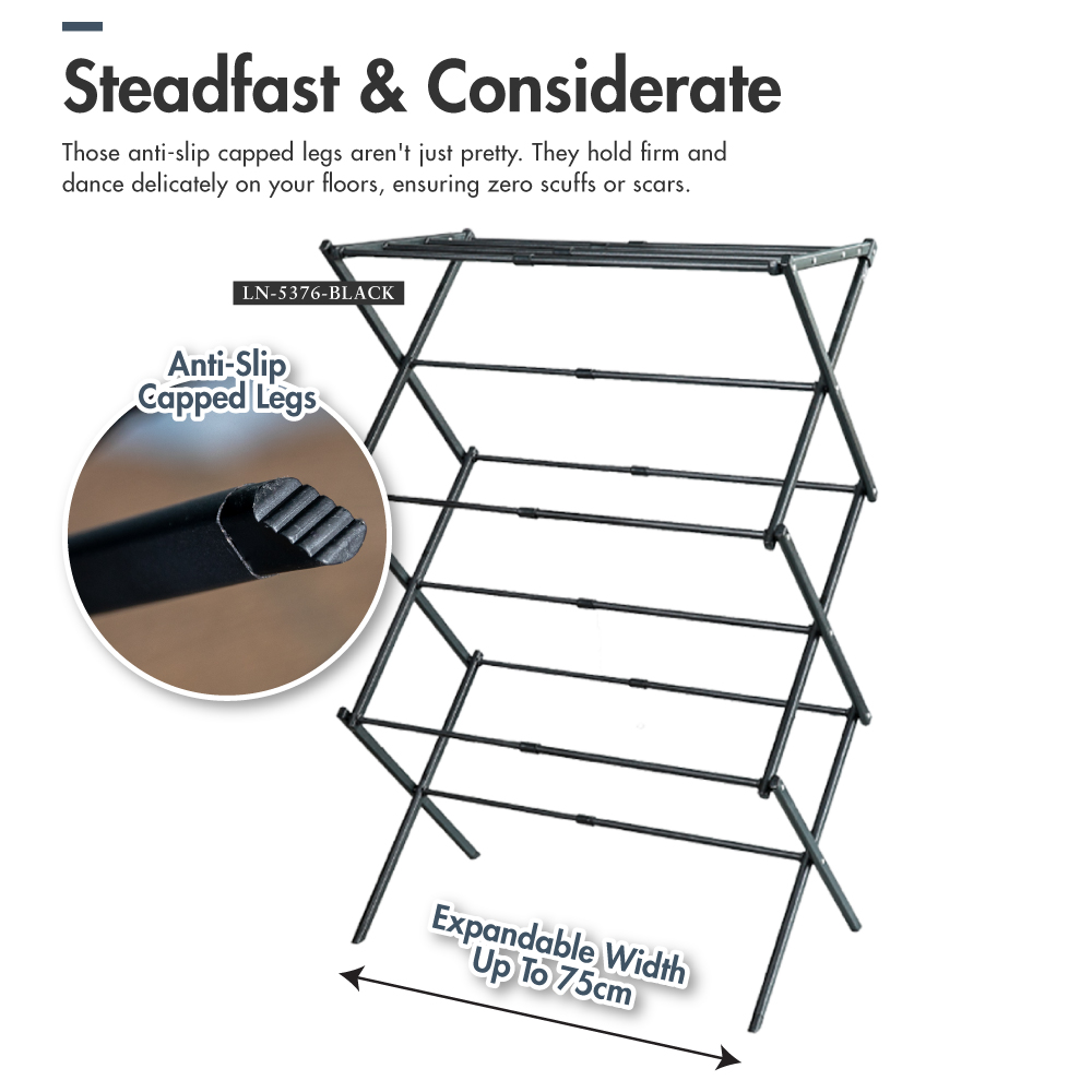HOUZE - 'SLIM' Compact X Extendable Drying Rack