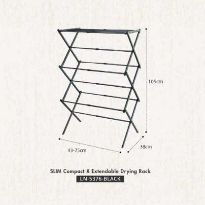 HOUZE - 'SLIM' Compact X Extendable Drying Rack