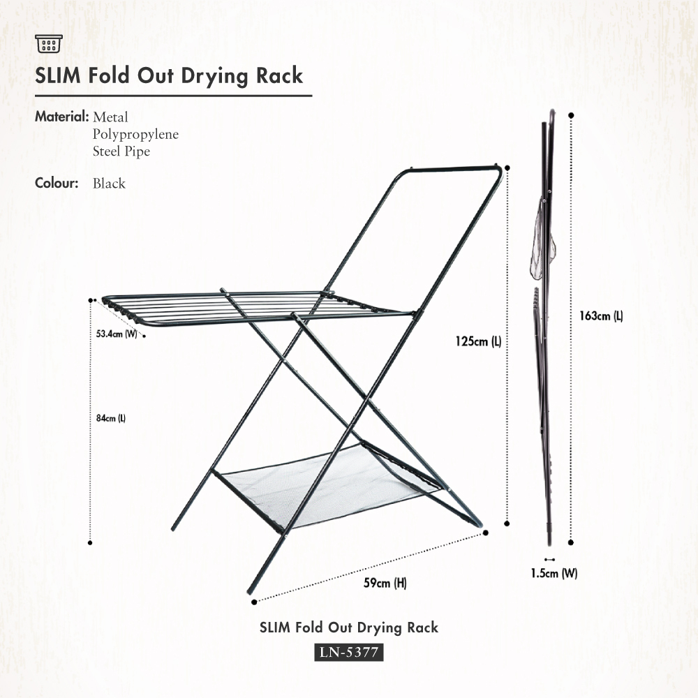 SLIM Fold Out Drying Rack