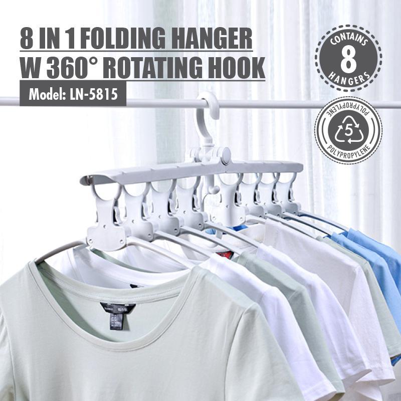 8 in 1 Folding Hanger with 360 degree Rotating Hook - HOUZE - The Homeware Superstore