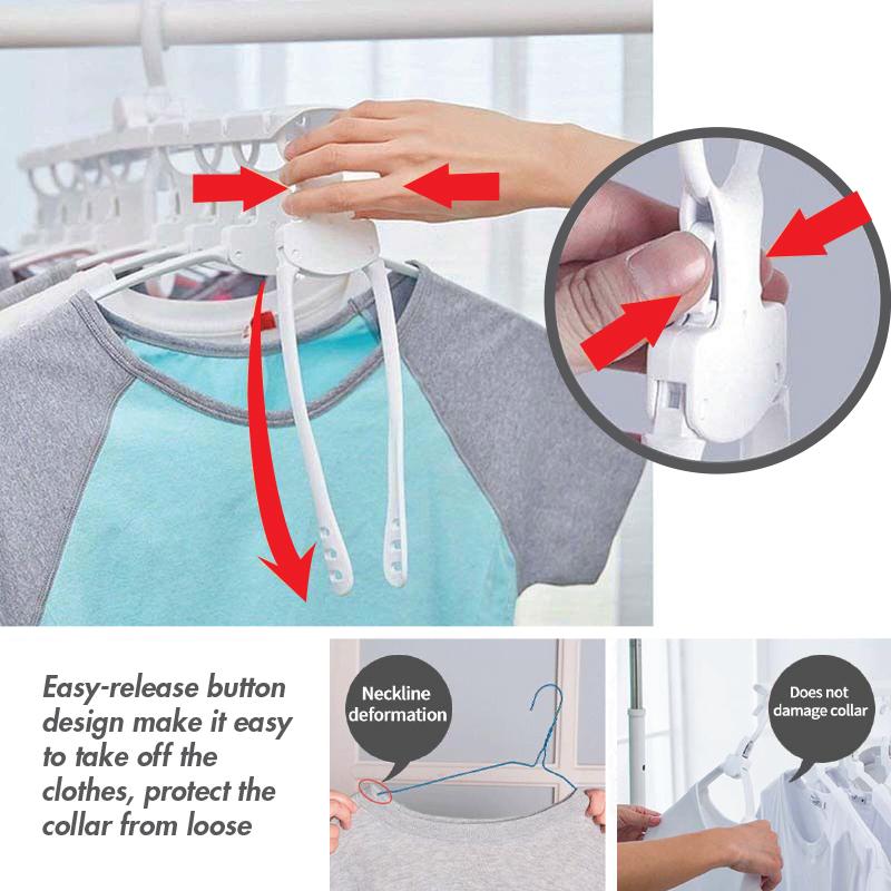 8 in 1 Folding Hanger with 360 degree Rotating Hook - HOUZE - The Homeware Superstore
