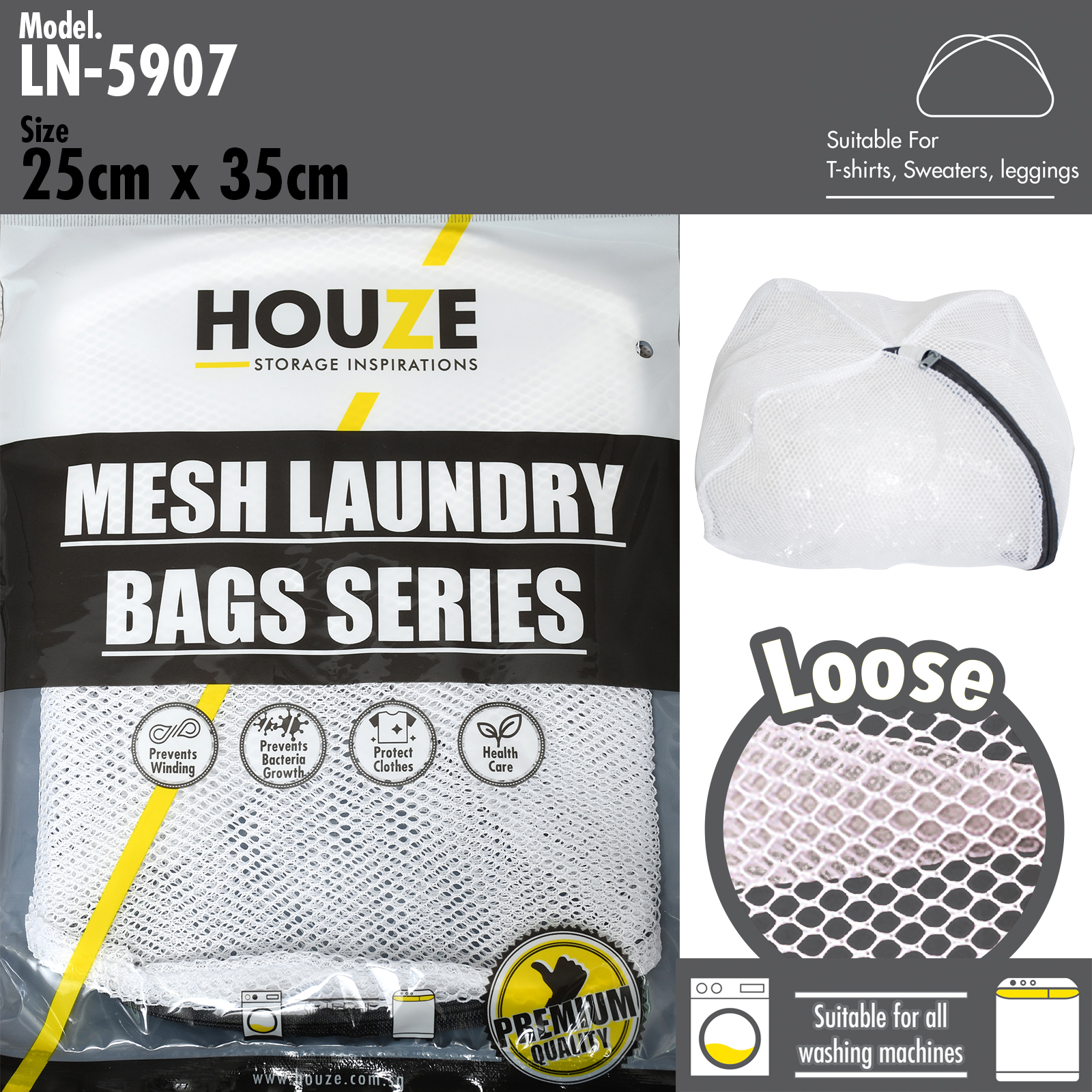 Mesh Laundry Bag (Dim: 25x35cm) Loose