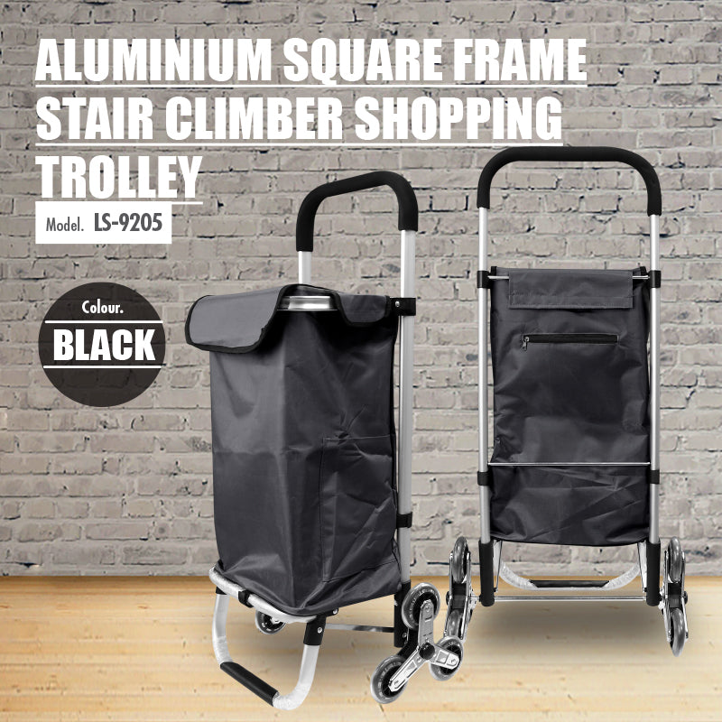 HOUZE - Aluminium Frame Stair Climber Shopping Trolley (Black) - HOUZE - The Homeware Superstore