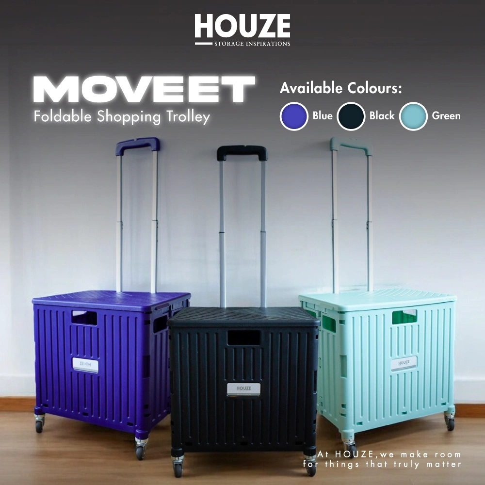 HOUZE - 'MOVEET' Foldable Shopping Trolley - 3 Colors