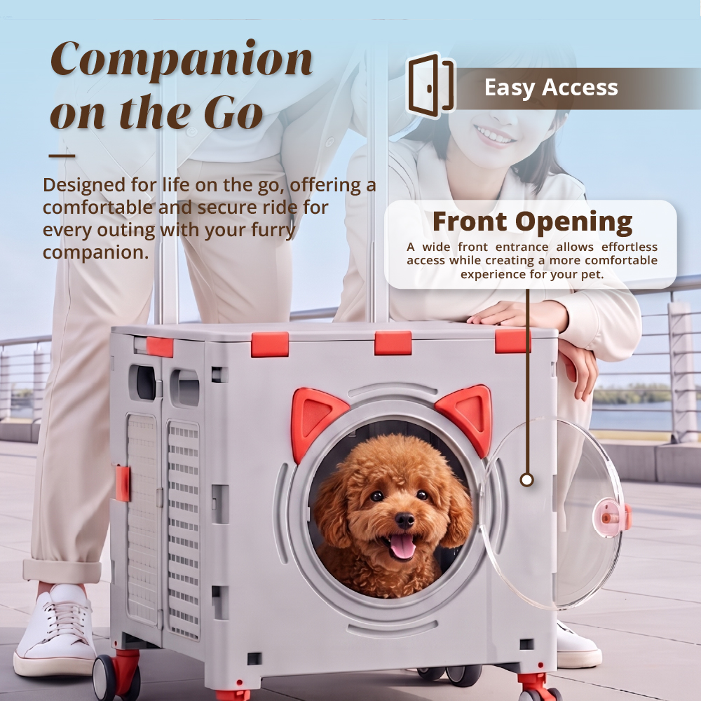 [HOUZE] Pawgo Multi-Purpose Pet Foldable Shopping Trolley with Wheels