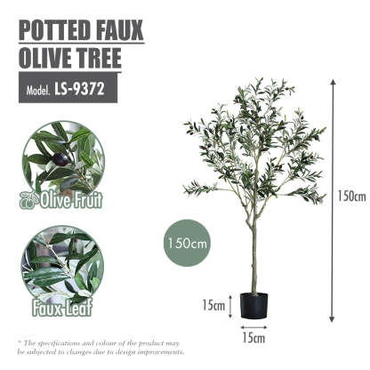 HOUZE - Potted FAUX Olive Tree - 3 sizes - 150cm|180cm|210cm