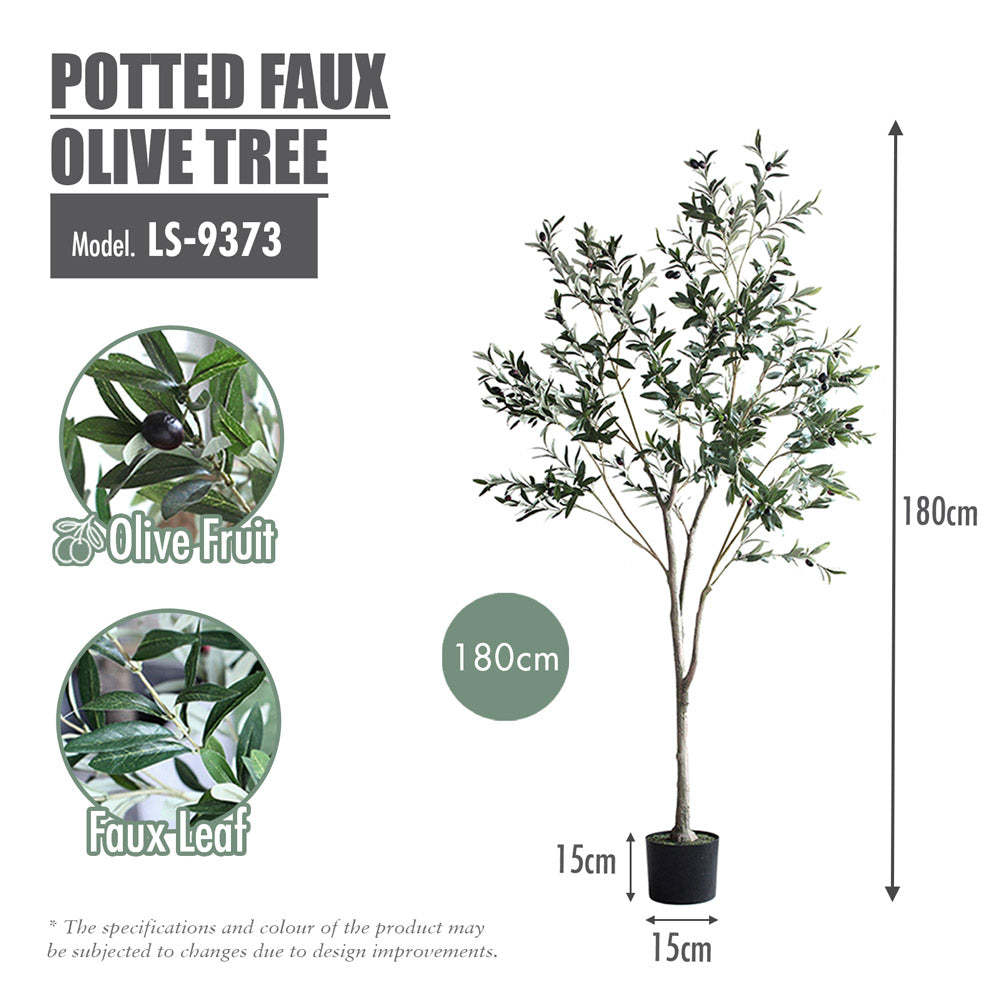 HOUZE - Potted FAUX Olive Tree - 3 sizes - 150cm|180cm|210cm