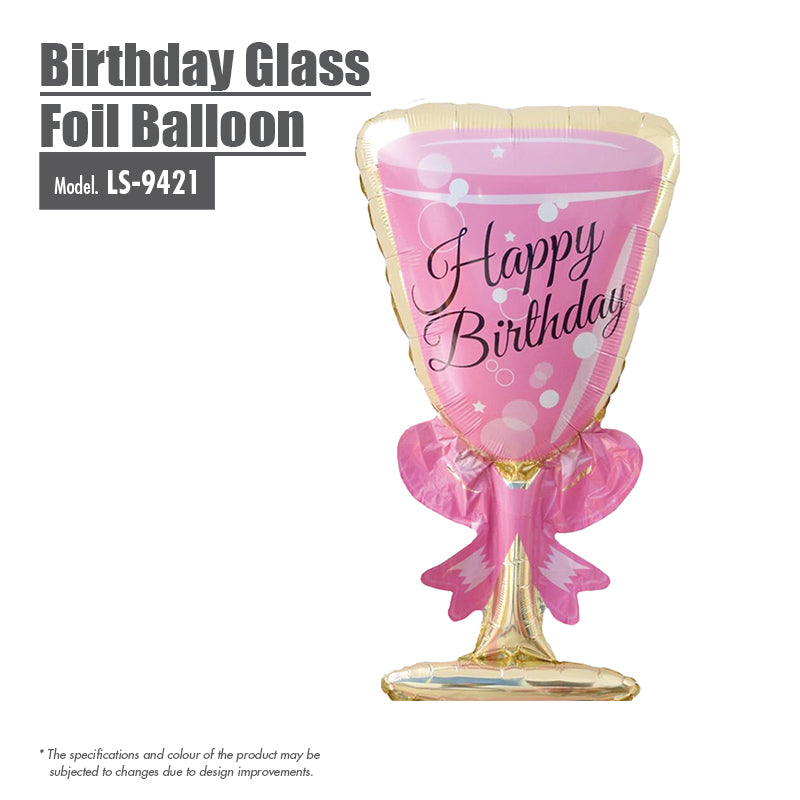 Birthday Glass Foil Balloon