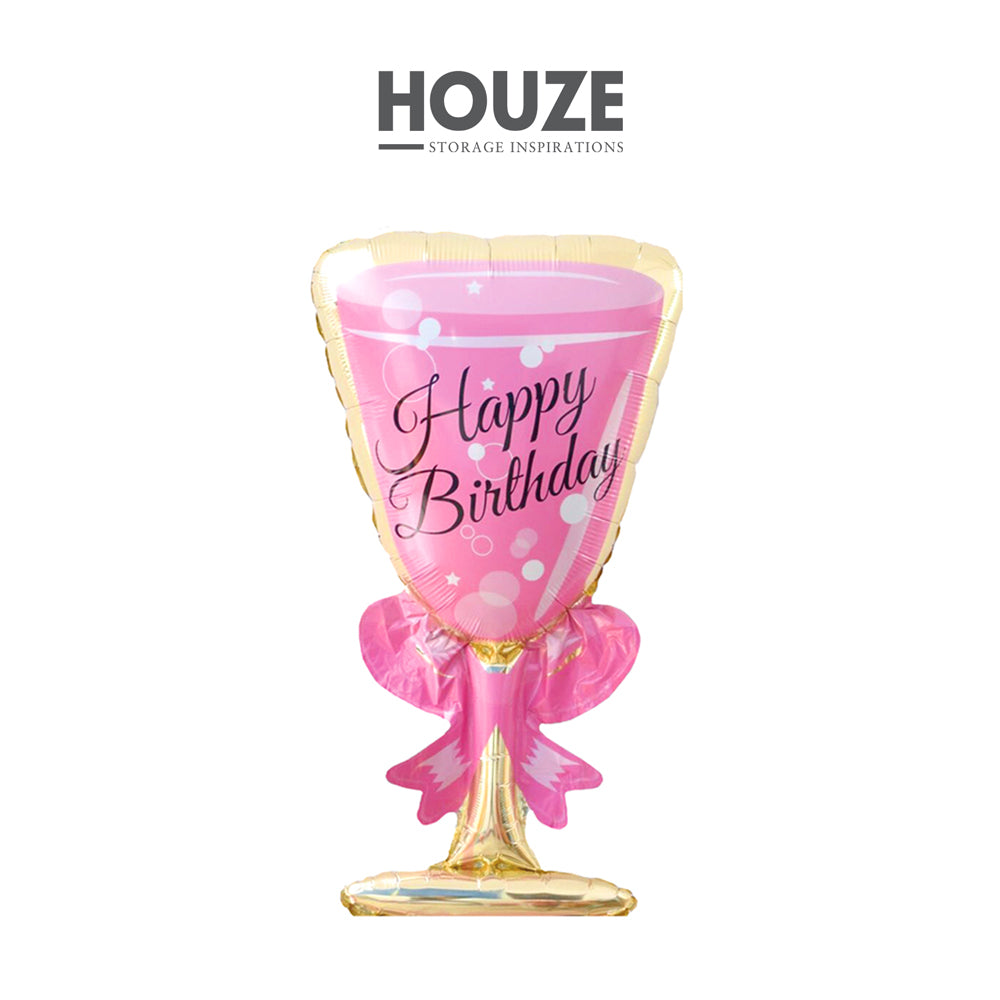 (Buy 1 Free 1) - Birthday Glass Foil Balloon