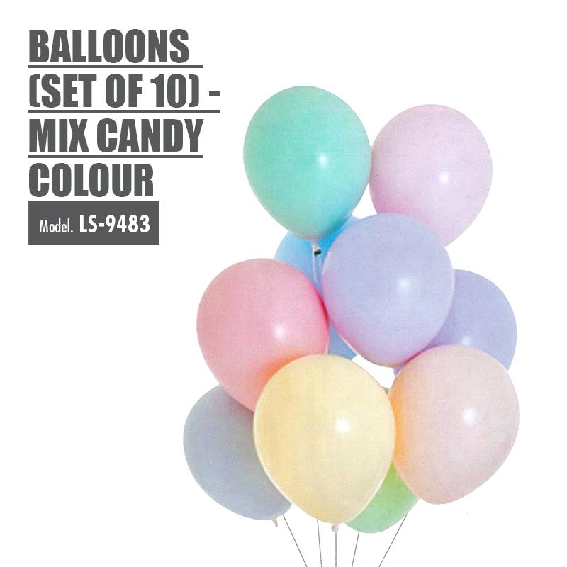 Balloons (Set of 10) - Mix Candy Colour - HOUZE - The Homeware Superstore