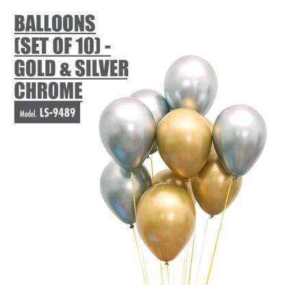 Balloons - Gold & Silver Chrome