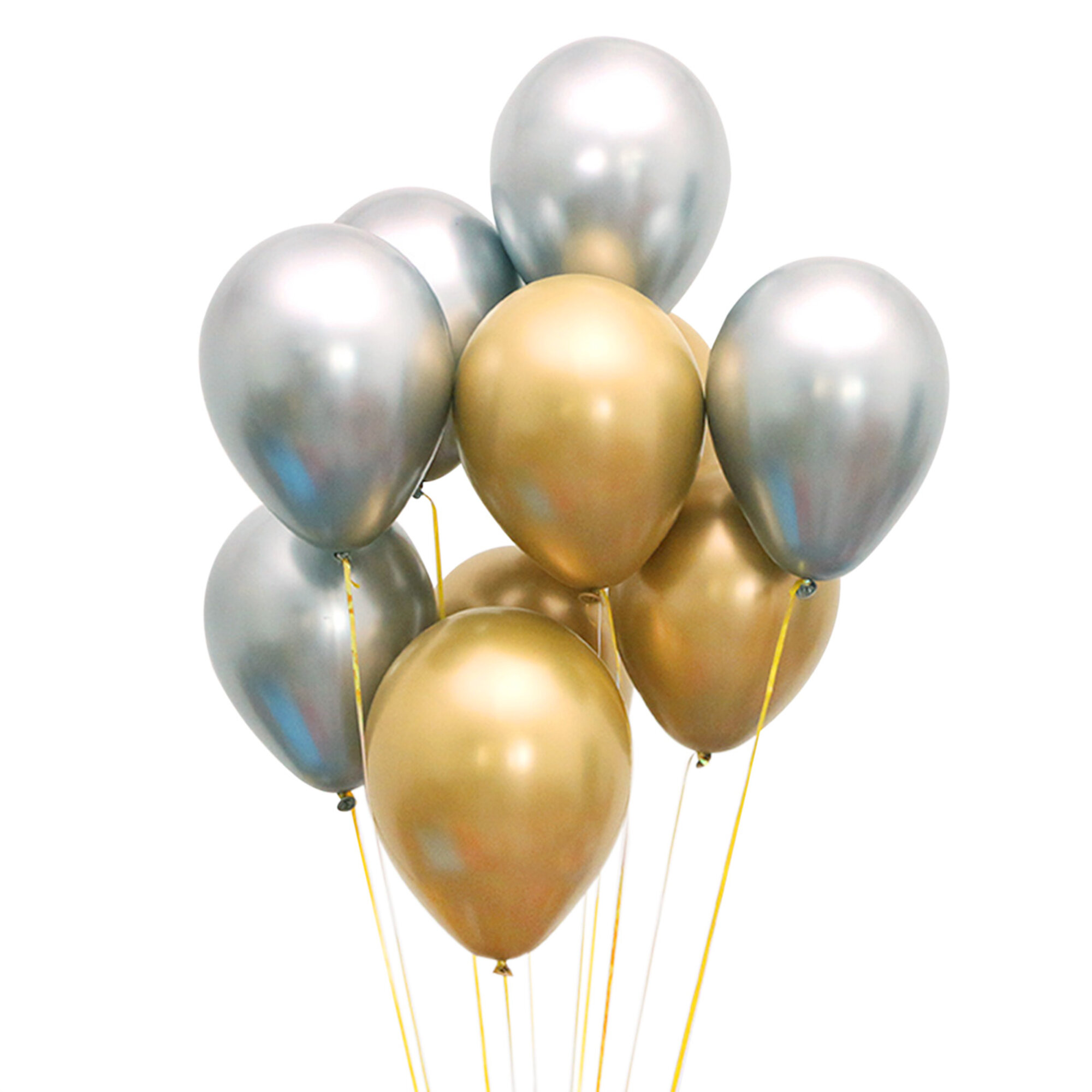 Balloons - Gold & Silver Chrome