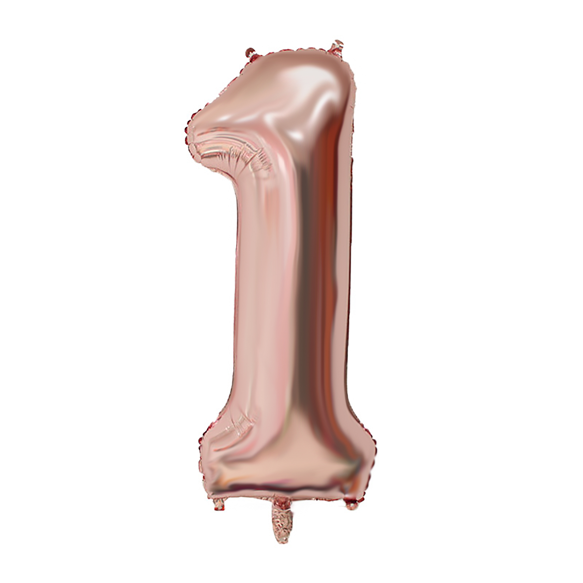 40 Inch [0-9] Number Foil Balloon - Rose Gold | Silver