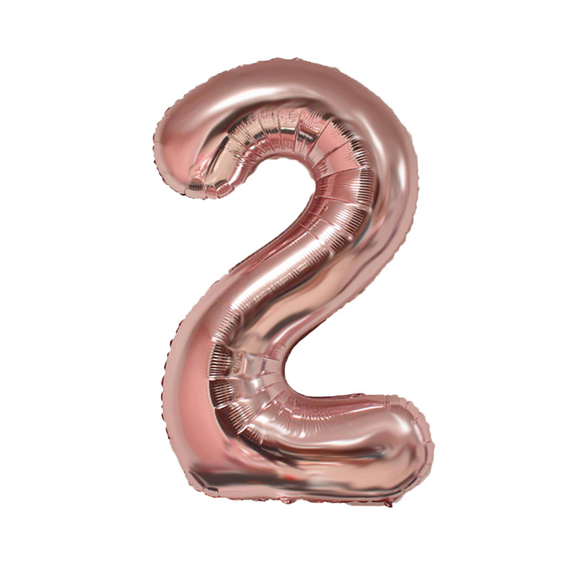 40 Inch [0-9] Number Foil Balloon - Rose Gold | Silver