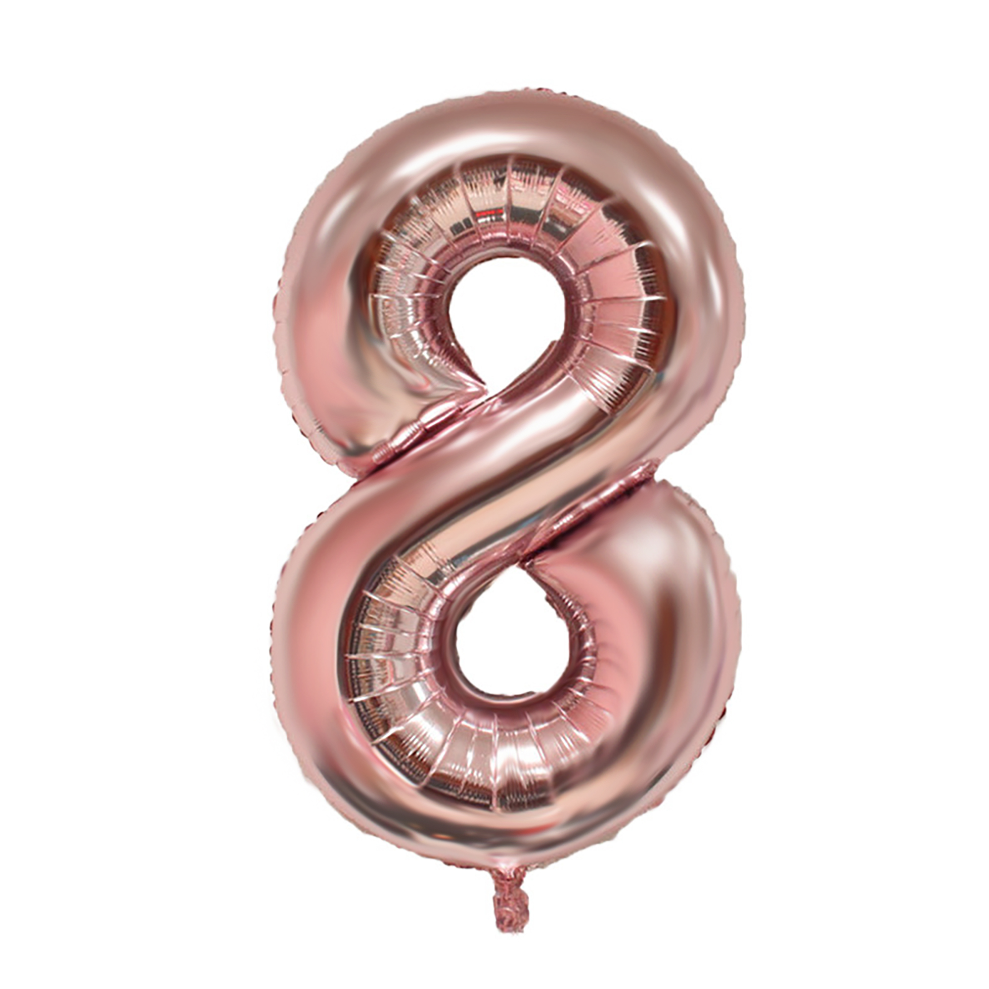 40 Inch [0-9] Number Foil Balloon - Rose Gold | Silver