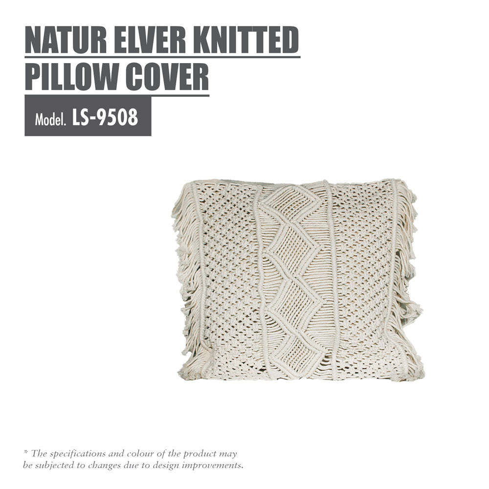 Natur Elver Knitted Pillow Cover