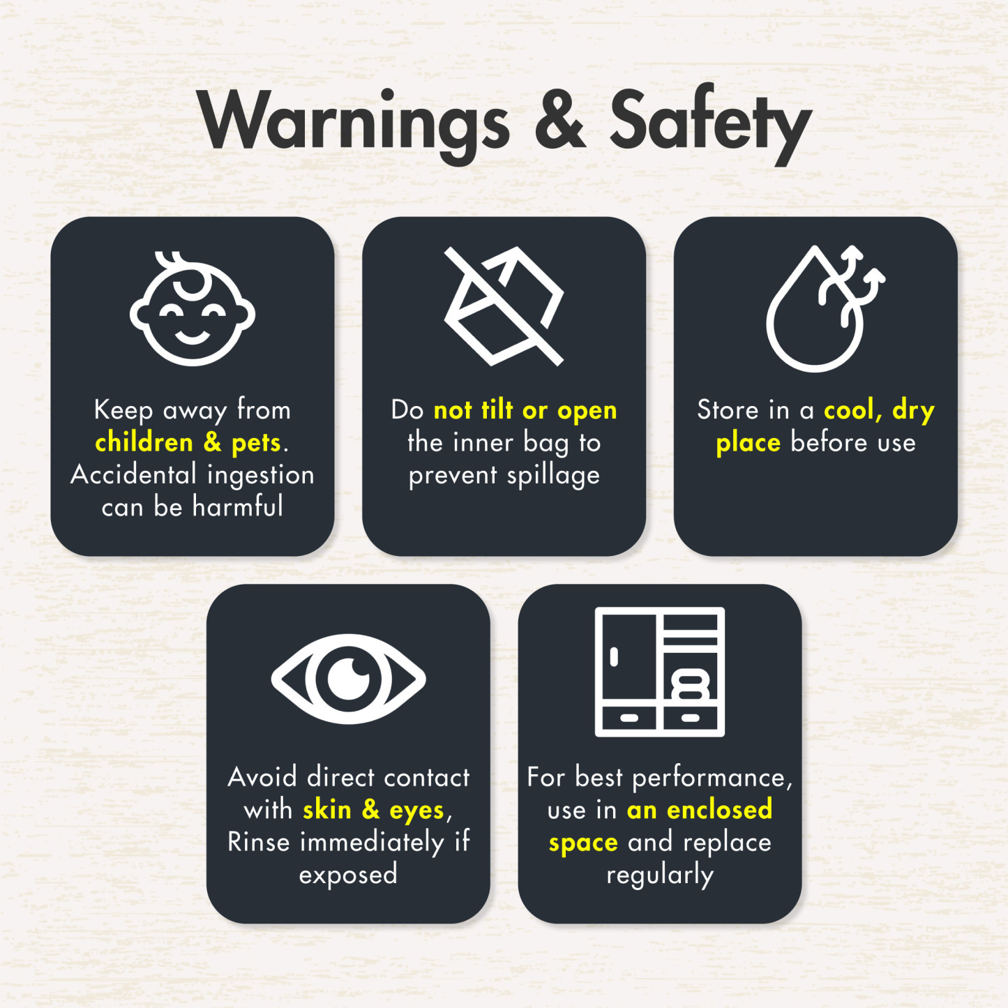 HOUZE - HUMIPOD 'Refillable Box' Activated Charcoal Dehumidifier