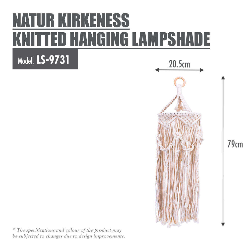 Natur Kirkeness Knitted Hanging Lampshade