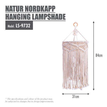 Natur Nordkapp Knitted Hanging Lampshade