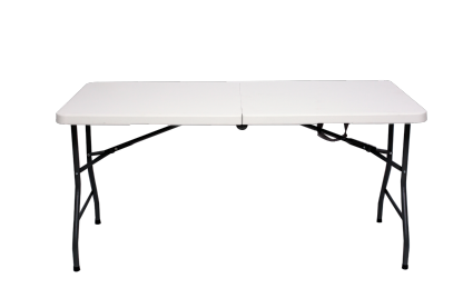 120cm-180cm HDPE Folding Table with Black Legs - Portable | Office | Plastic | Outdoor