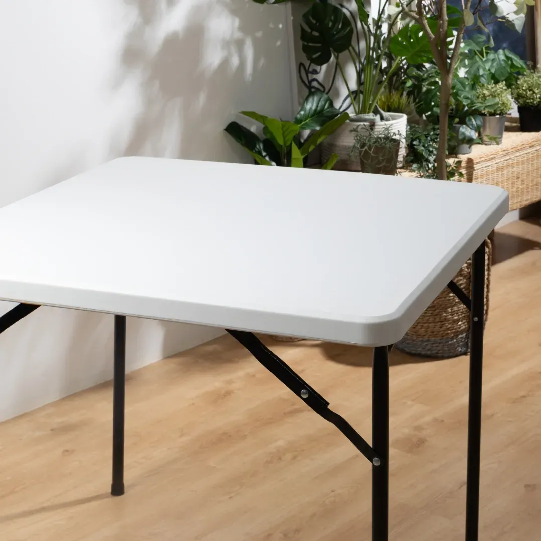 HOUZE - 80|86|120|152|180cm HDPE Folding Table with Black Legs - Portable | Office | Plastic | Outdoor