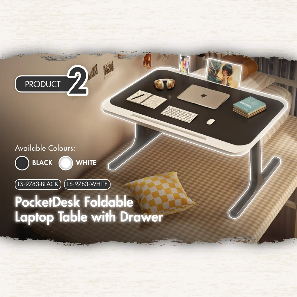 HOUZE - 'Pocket|Couch' Desk Adjustable Laptop & Working Table
