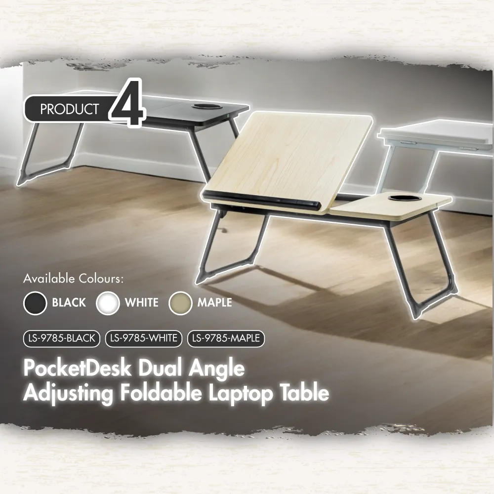 HOUZE - 'Pocket|Couch' Desk Adjustable Laptop & Working Table
