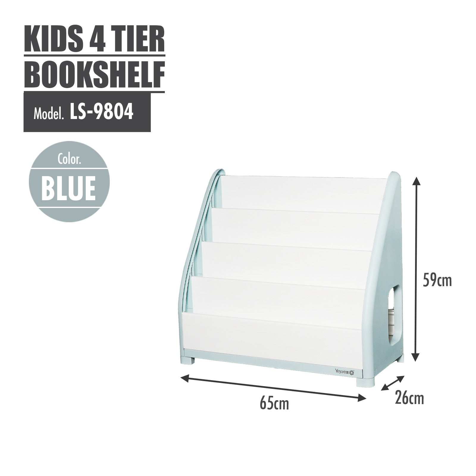 TOCAR Kids 4 Tier Bookshelf