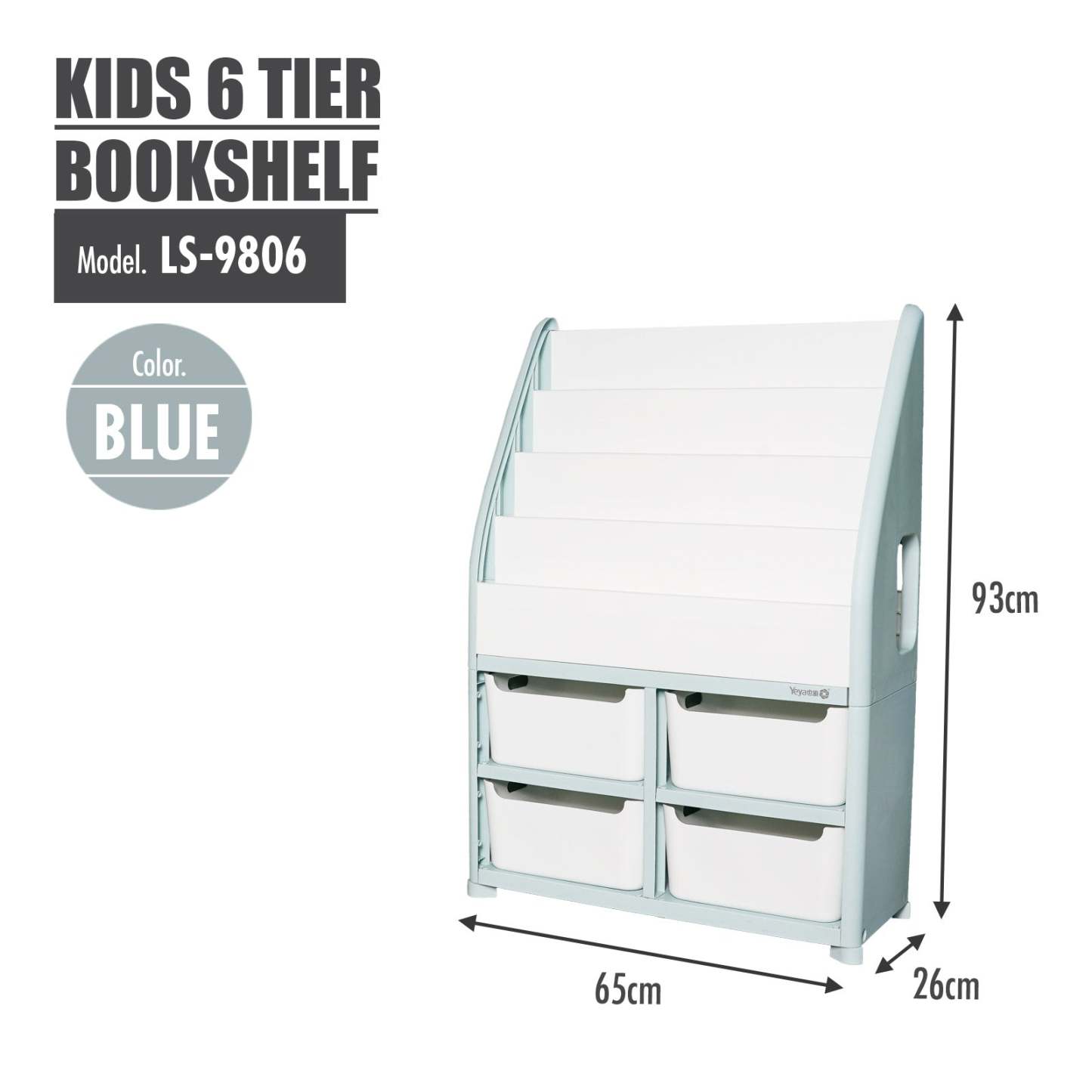 TOCAR Kids 6 Tier Bookshelf