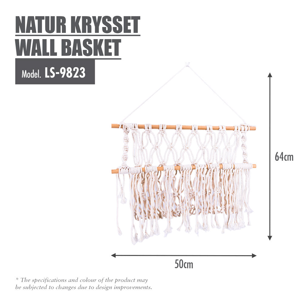 Natur Svinge Knitted Storage Wall Holder