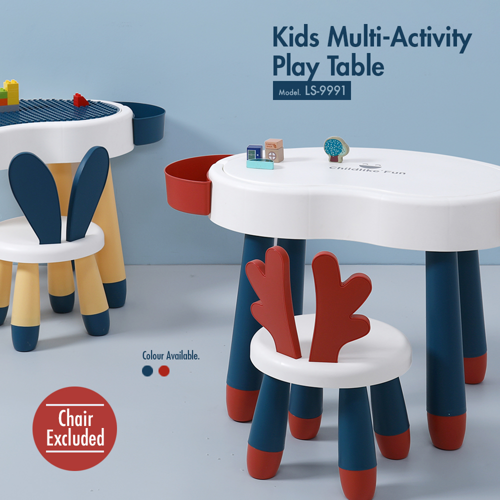 TOCAR Kids Multi-Activity Play Table (Red)