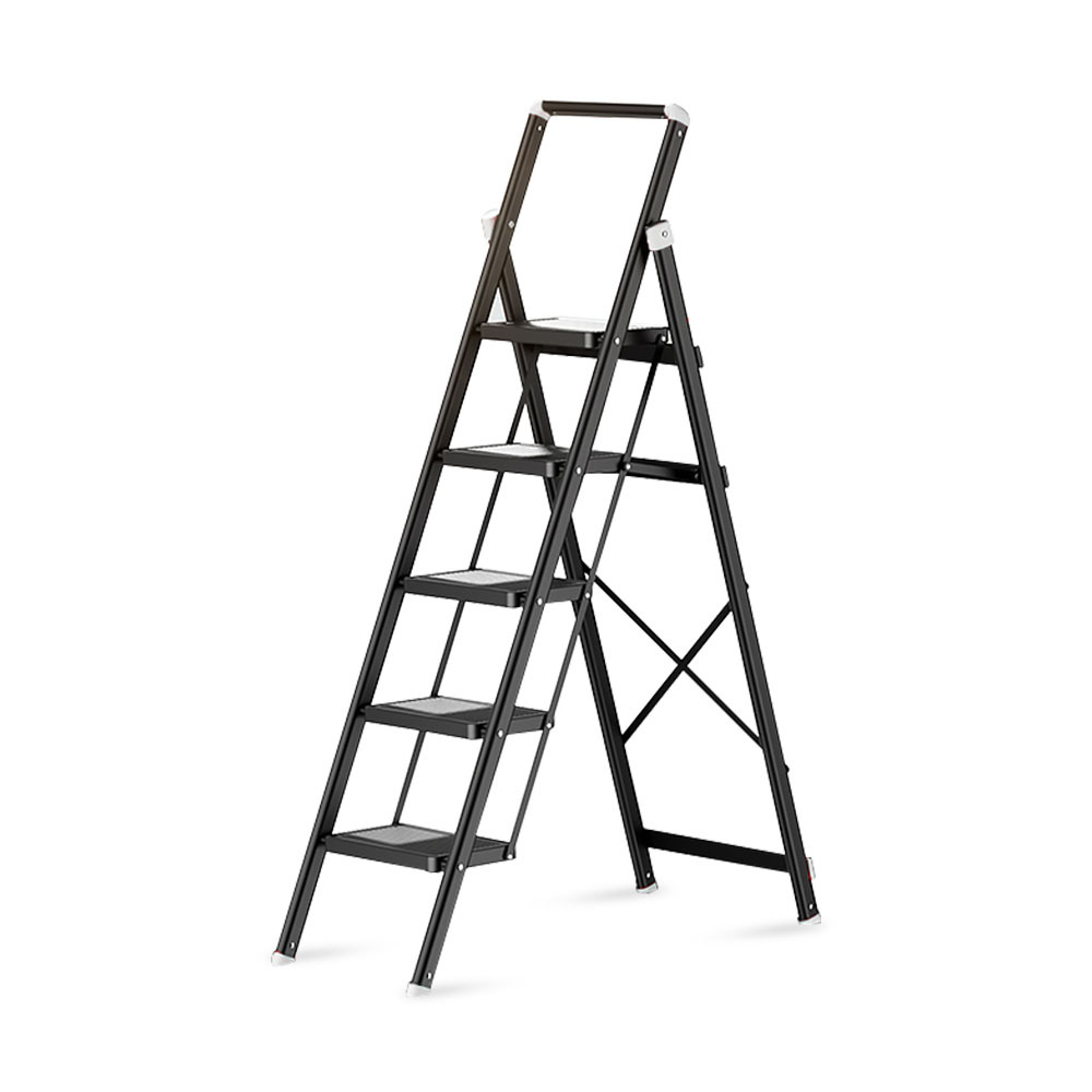 Stáli 4-Tier / 5-Tier Slim Carbon Steel Ladder With Wide Pedal