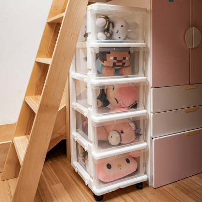 3 & 5 Tier 55L & 90L Knock Down Cabinet (Clear)