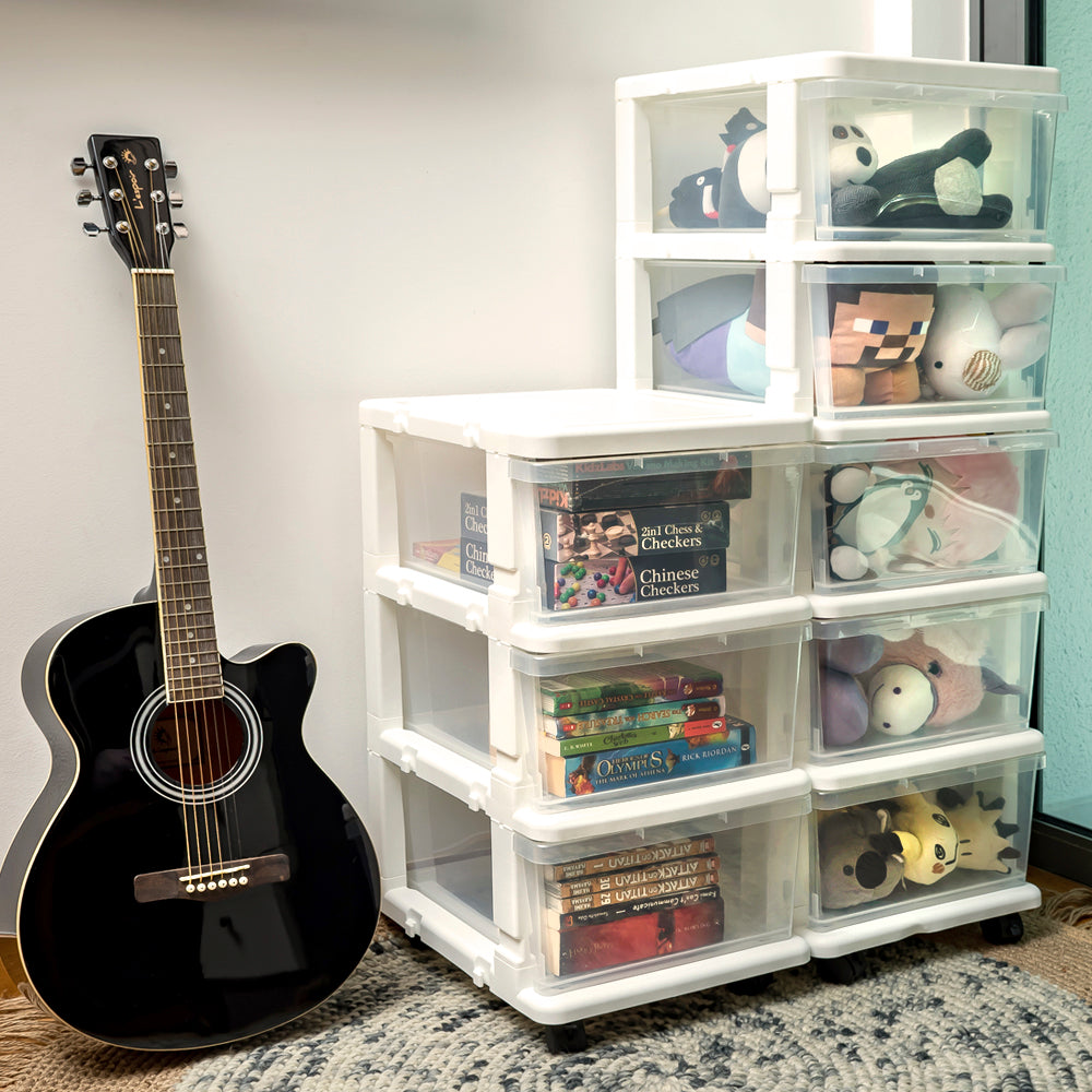 3 & 5 Tier 55L & 90L Knock Down Cabinet (Clear)
