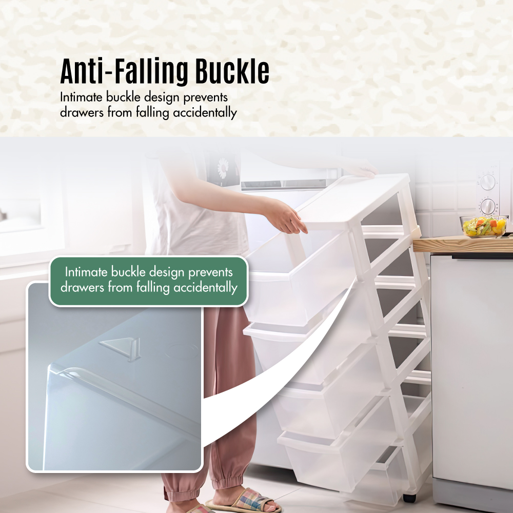 3 & 5 Tier 55L & 90L Knock Down Cabinet (Clear)