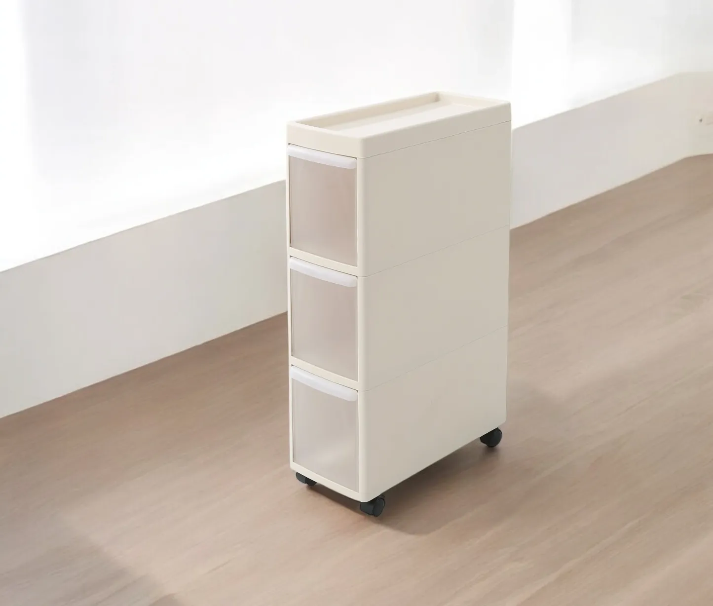HOUZE - 3|4 Tier Slim Storage Cabinet - Space Saving| Kitchen | Bathroom | Living Room | Organizer | Drawer