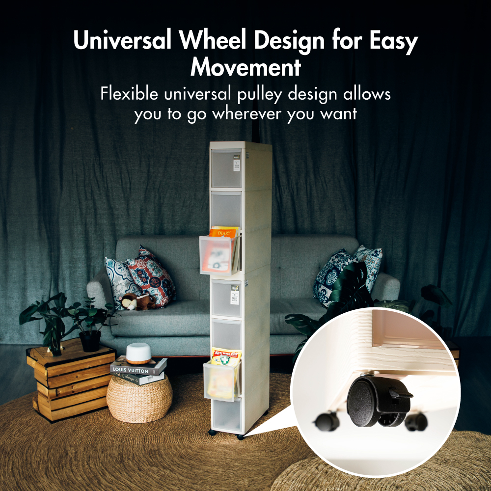 3|4 Tier Slim Storage Cabinet - Space Saving| Kitchen | Bathroom | Living Room | Organizer | Drawer