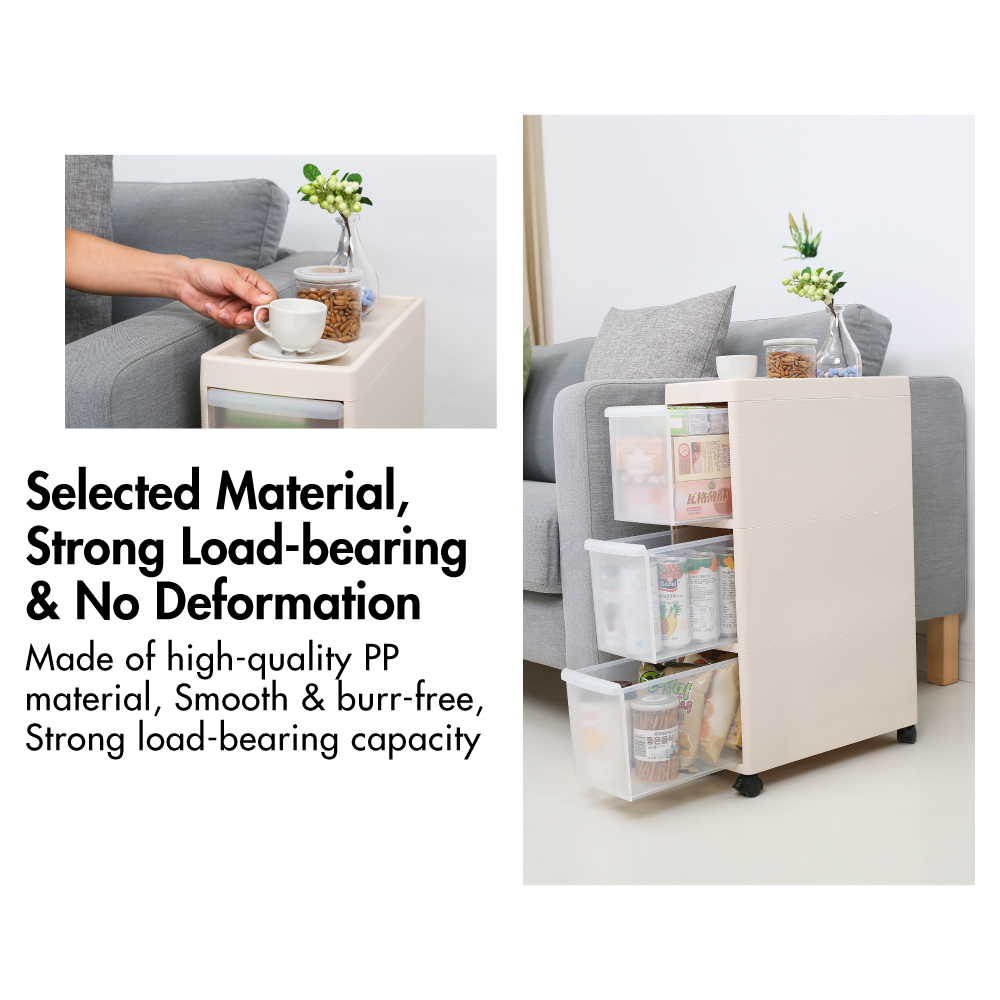 3|4 Tier Slim Storage Cabinet - Space Saving| Kitchen | Bathroom | Living Room | Organizer | Drawer