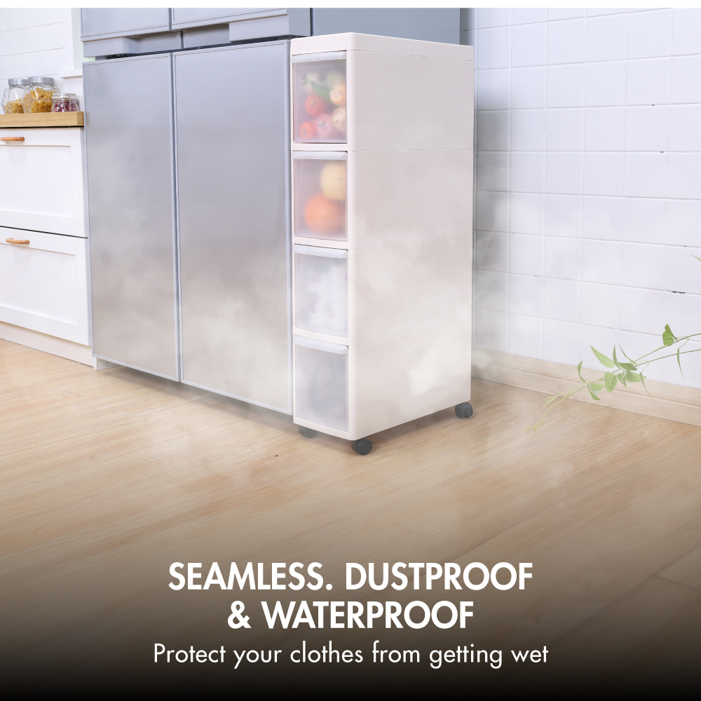 3|4 Tier Slim Storage Cabinet - Space Saving| Kitchen | Bathroom | Living Room | Organizer | Drawer
