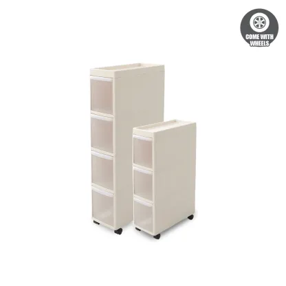 3|4 Tier Slim Storage Cabinet - Space Saving| Kitchen | Bathroom | Living Room | Organizer | Drawer