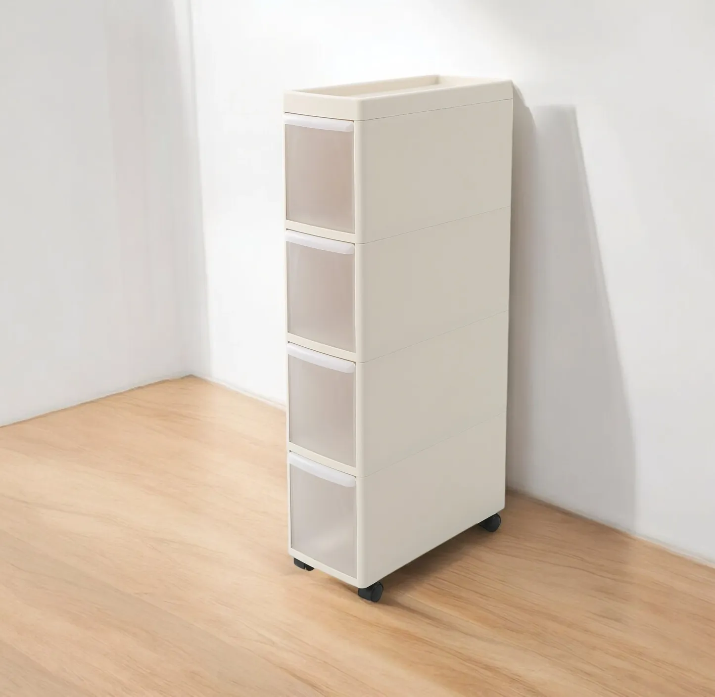 HOUZE - 3|4 Tier Slim Storage Cabinet - Space Saving| Kitchen | Bathroom | Living Room | Organizer | Drawer