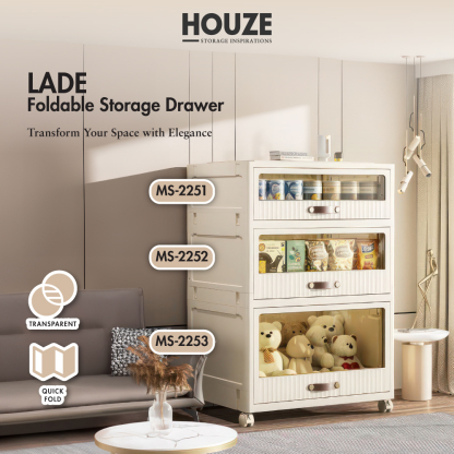 HOUZE - LADE Foldable Storage Drawer - Small | Medium | Large - Organizer | Case | Organizer