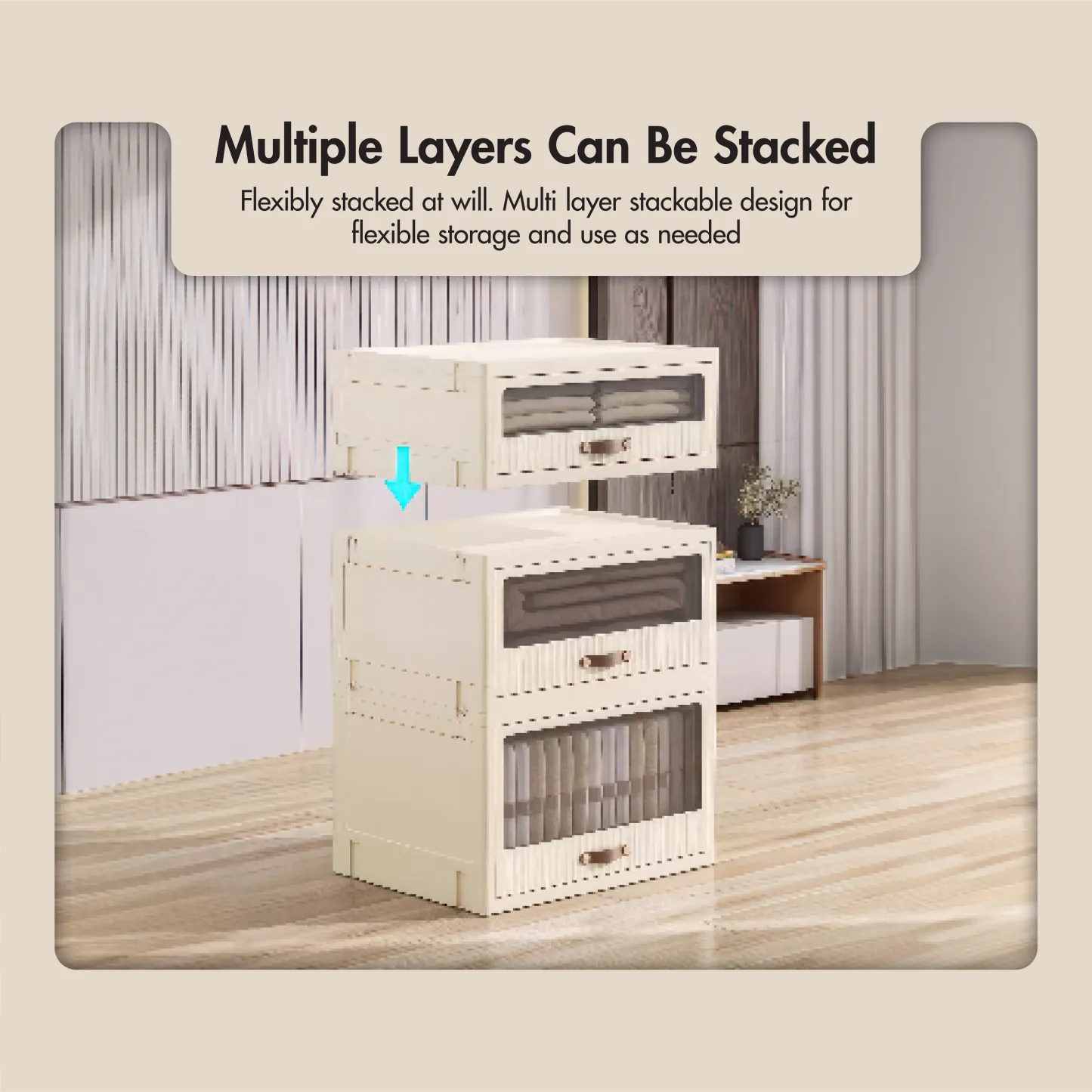 HOUZE - 'LADE' Foldable Storage Drawer - Small | Medium | Large - Organizer | Case | Organizer