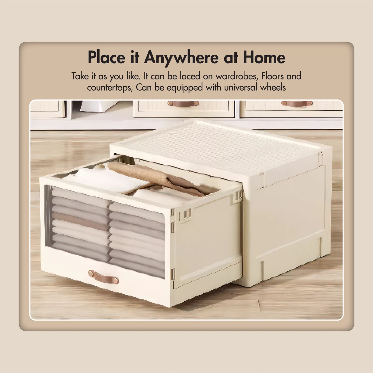 HOUZE - 'LADE' Foldable Storage Drawer - Small | Medium | Large - Organizer | Case | Organizer