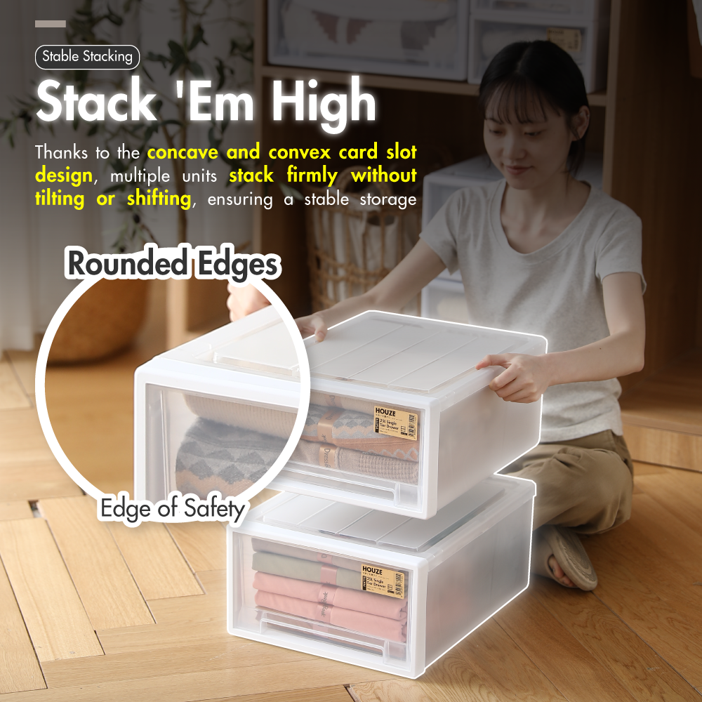 HOUZE - MATTE 5.5|13|25|35|48L Single Tier Drawer
