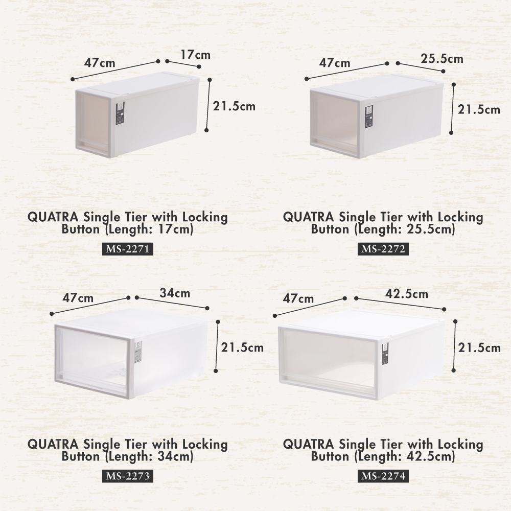 HOUZE - QUATRA Single Tier with Locking Button