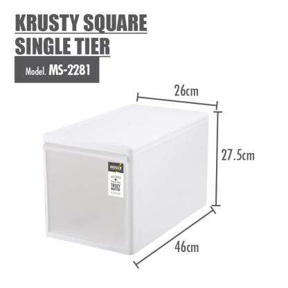 Krusty Square Single Tier (Dim: 26x46x27cm)