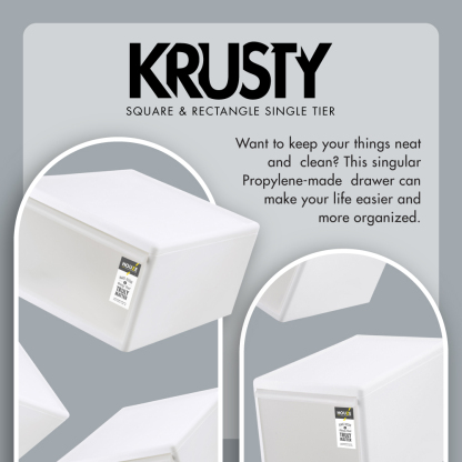 (Set of 3) Krusty Square Single Tier (Dim: 26x46x27cm)