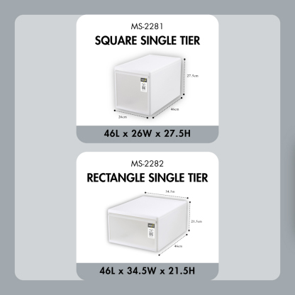 (Set of 3) Krusty Square Single Tier (Dim: 26x46x27cm)