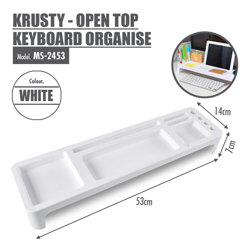 KRUSTY - Open Top Keyboard Organiser (White) - HOUZE - The Homeware Superstore